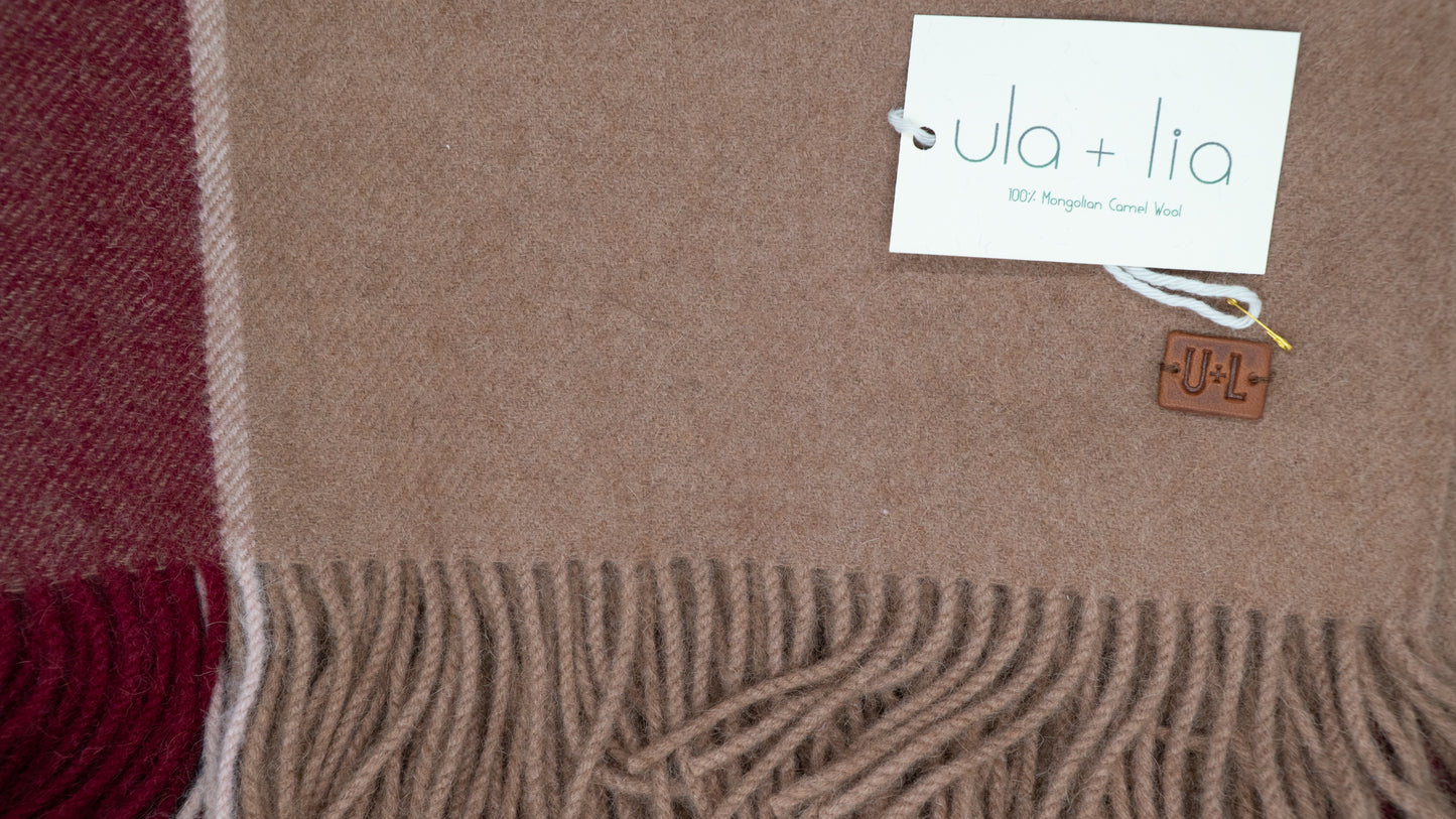 Baby Camel Wool Throw Blanket