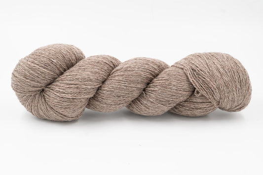 Sheep Wool/Cashmere Blend Yarn - Natural Walnut Brown - Lace