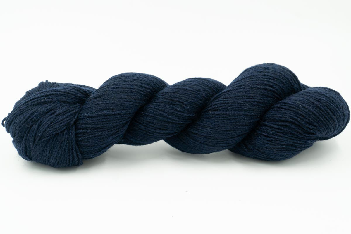 Mongolian Sheep Wool Yarn - Navy Blue - Fingering-Yarn Skein-ULA+LIA