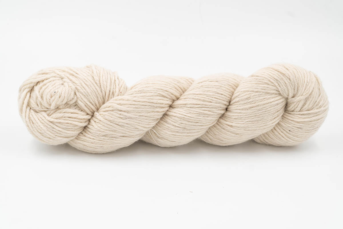 Mongolian Sheep Wool Yarn - Undyed Natural White - DK-Yarn Skein-ULA+LIA