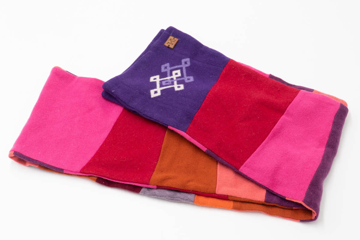 Upcycled Cashmere Scarf s1-Scarf-ULA+LIA