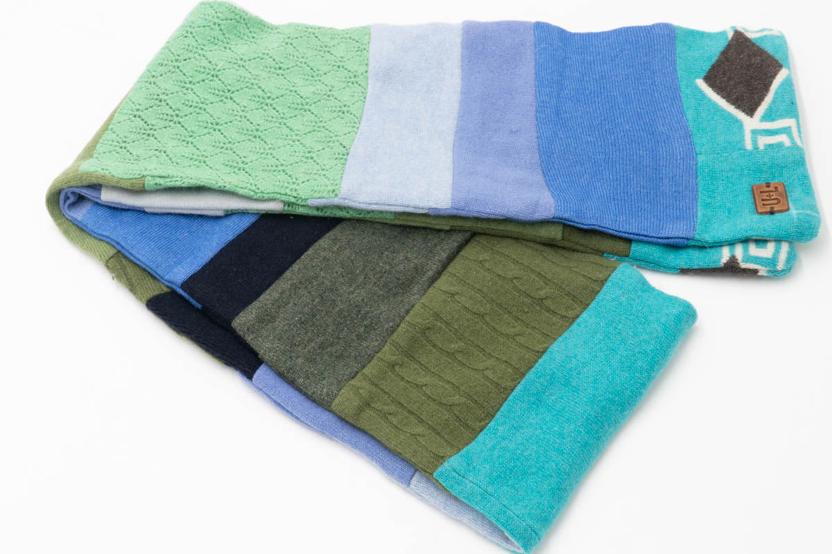 Upcycled Cashmere Scarf s15-Scarf-ULA+LIA