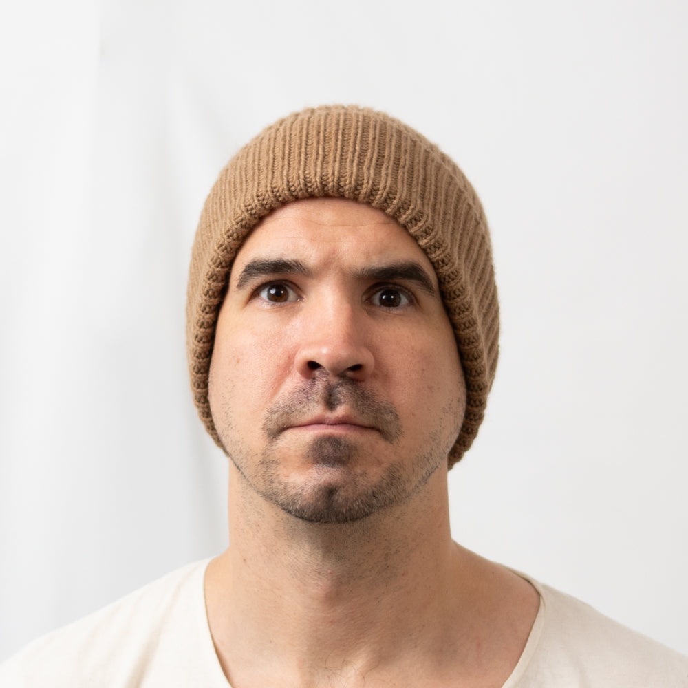 Baby Camel Wool Ridge Hat - Made to Measure