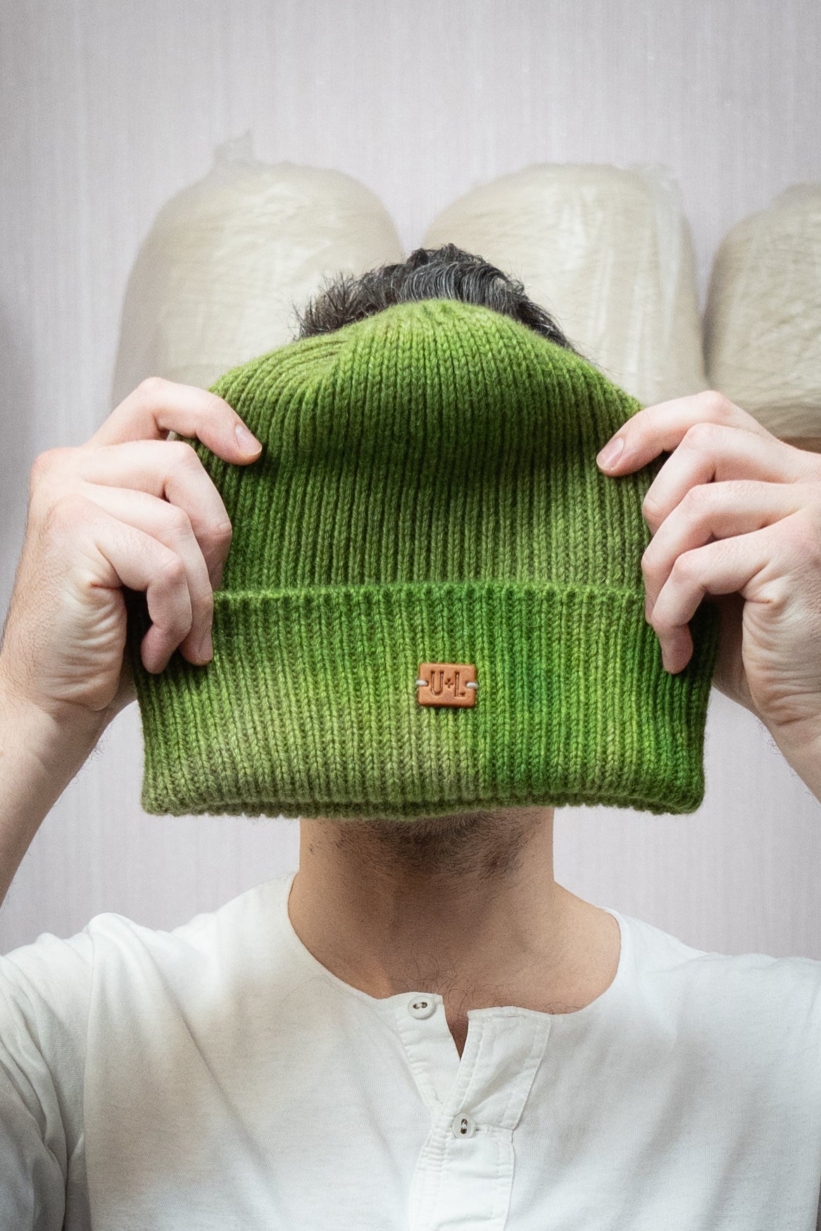 Yak Wool Beanie - Moss Green