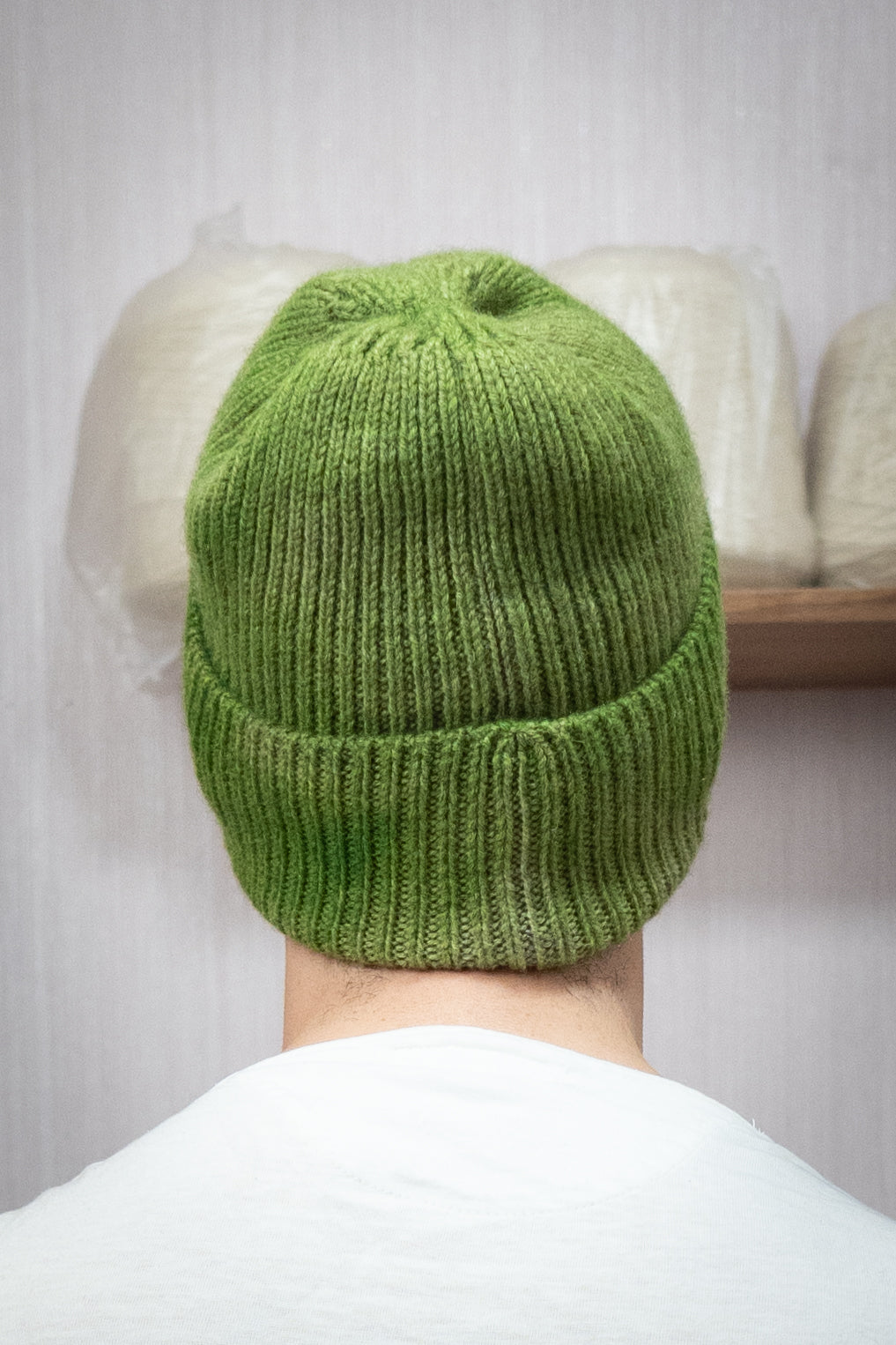 Yak Wool Beanie - Moss Green