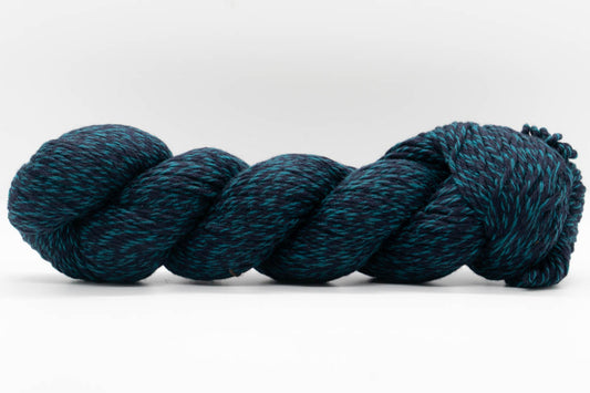 Cashmere Yarn - Marled Navy/Teal - DK-Yarn Skein-ULA+LIA