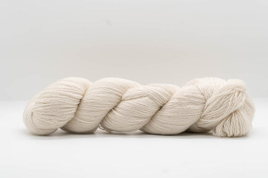 Cashmere Yarn - Undyed Cream White - Lace-Yarn Skein-ULA+LIA