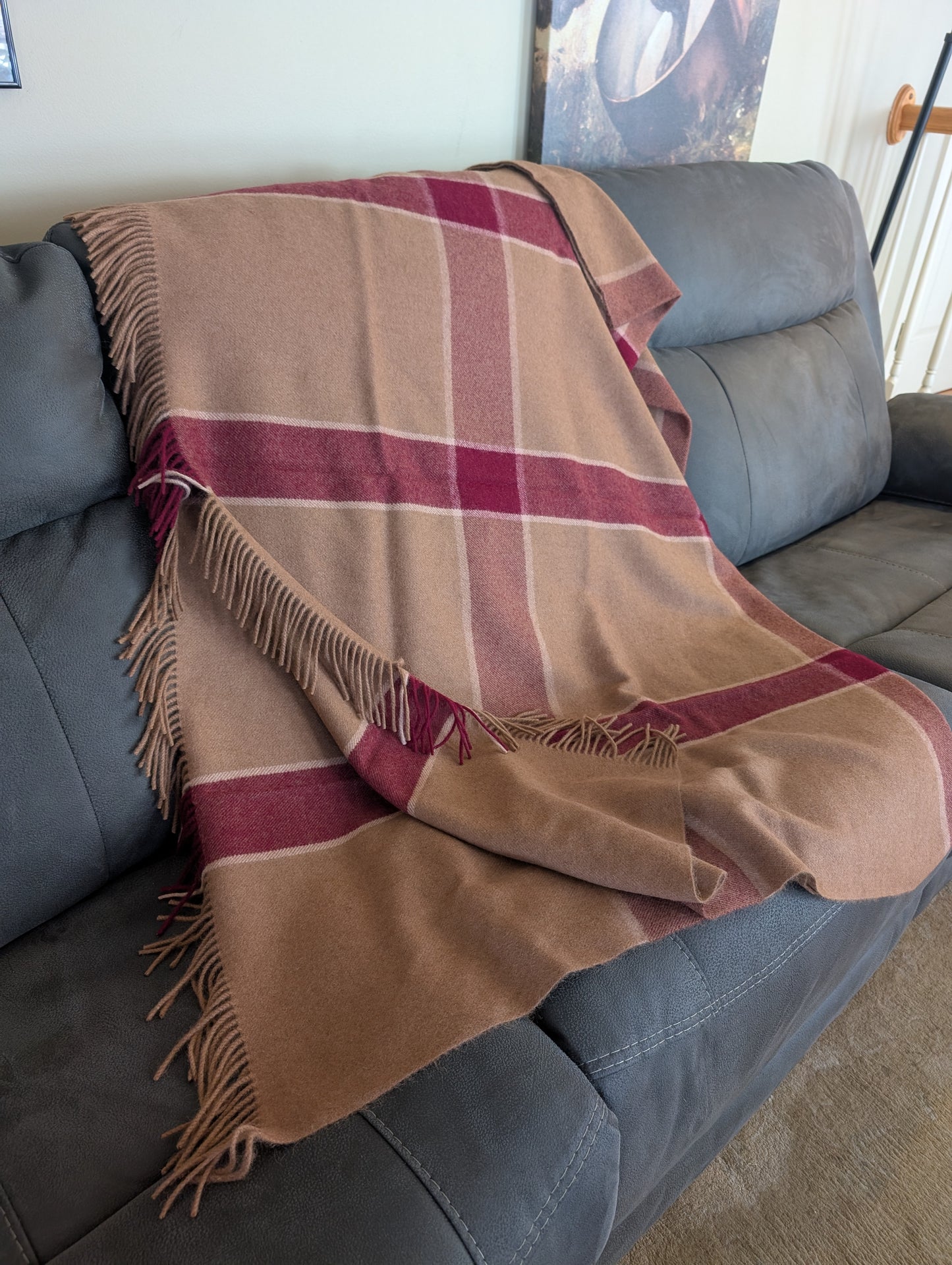 Baby Camel Wool Throw Blanket
