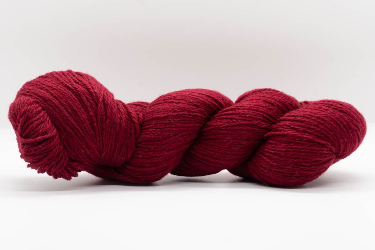 Baby Camel Wool Yarn - Raspberry Red - Fingering