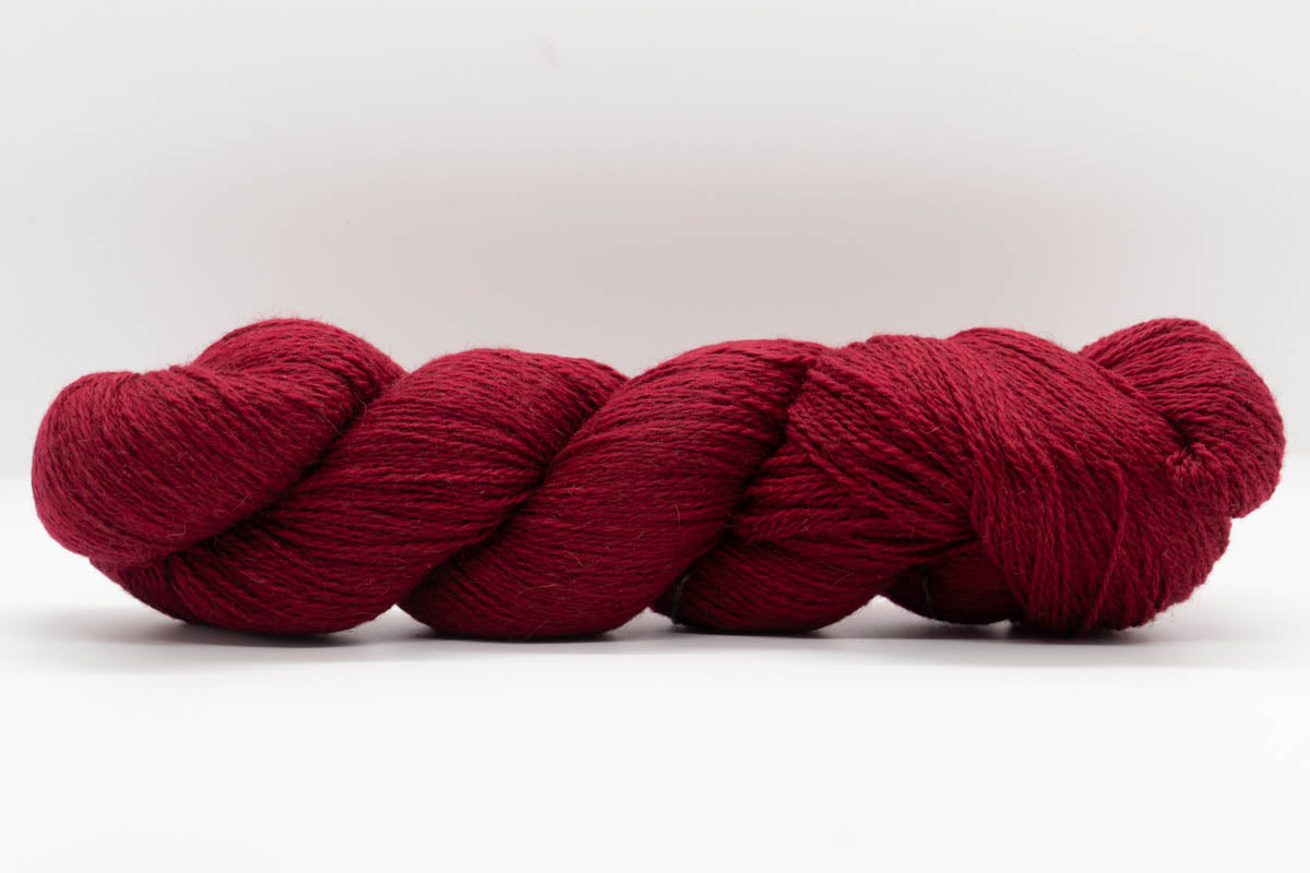 Baby Camel Wool Yarn - Raspberry Red - Lace