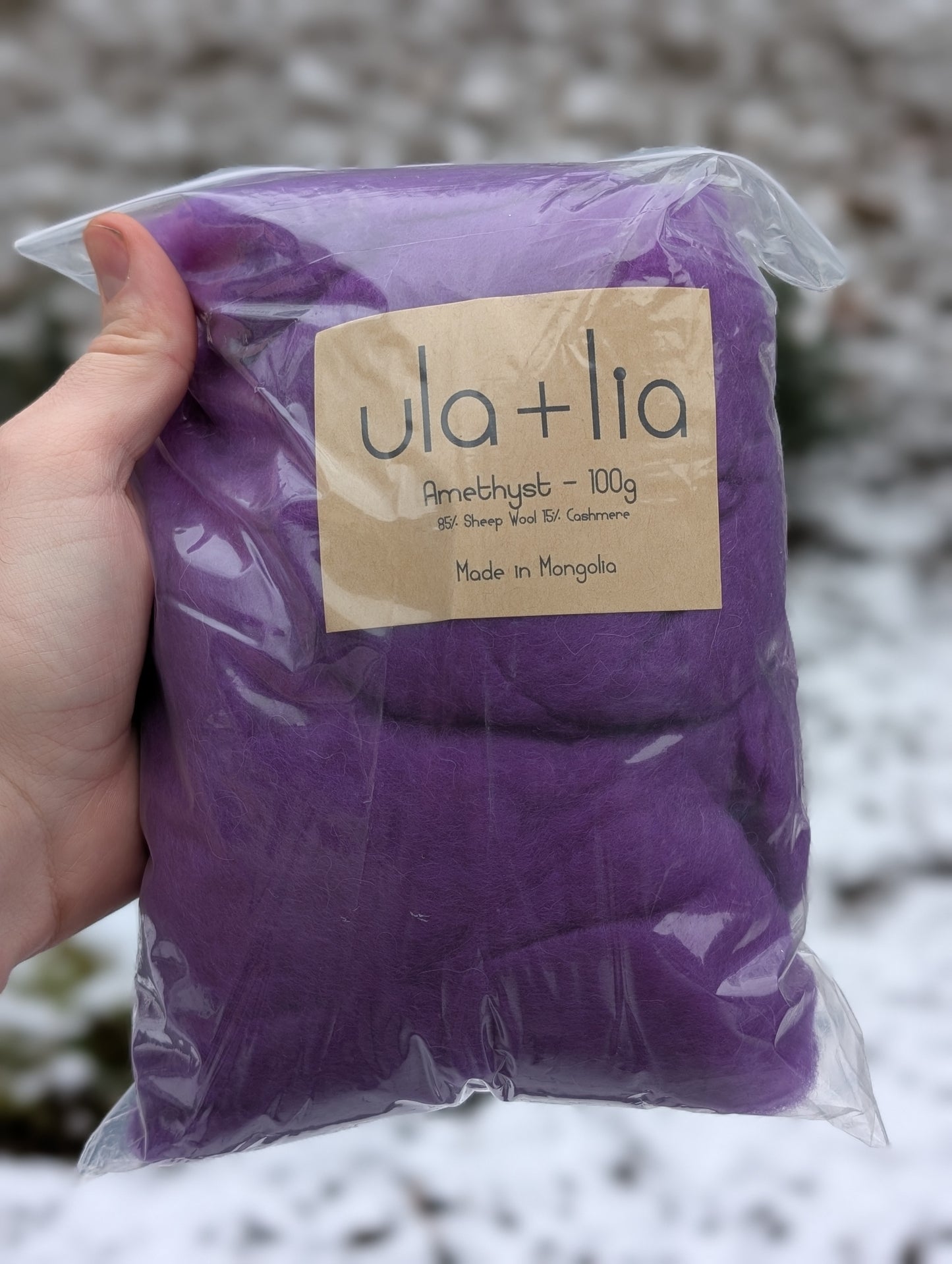Sheep Wool/Cashmere Blend Spinning Fiber 100g-Spinning Fiber-ULA+LIA