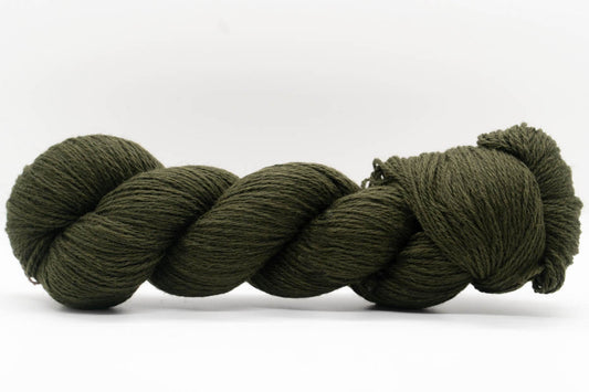 Sheep Wool/Cashmere Blend Yarn - Olive Green - Fingering