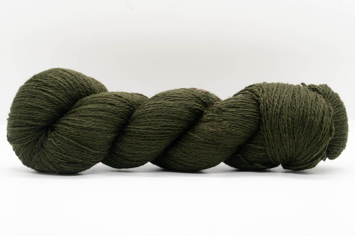 Sheep Wool/Cashmere Blend Yarn - Olive Green - Lace