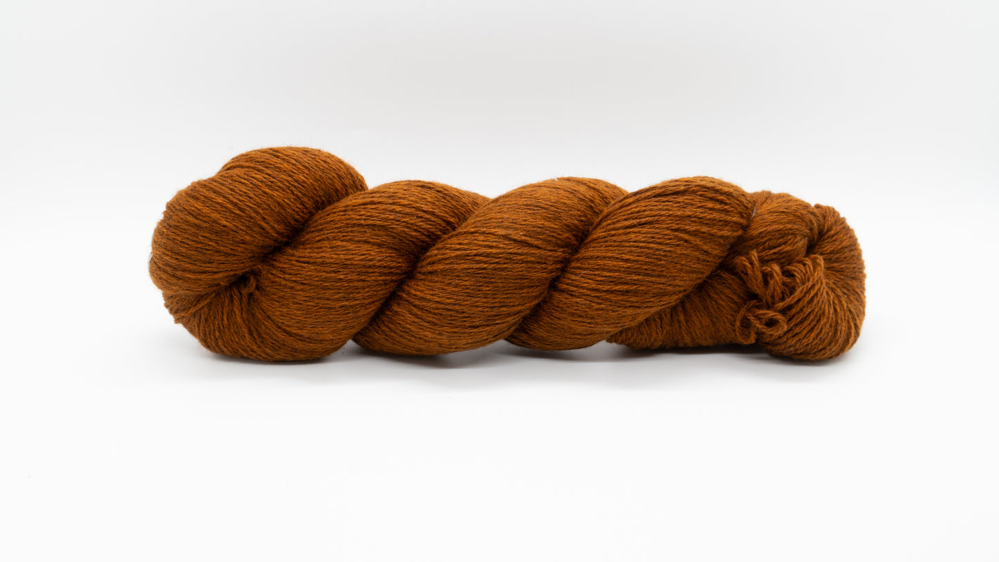 Yak Wool Yarn - Burnt Sienna Orange - Fingering