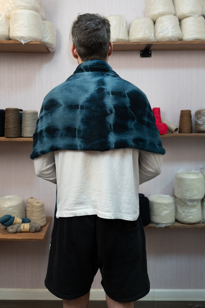 Sheep Wool Blarf - Tie-Dye Blue