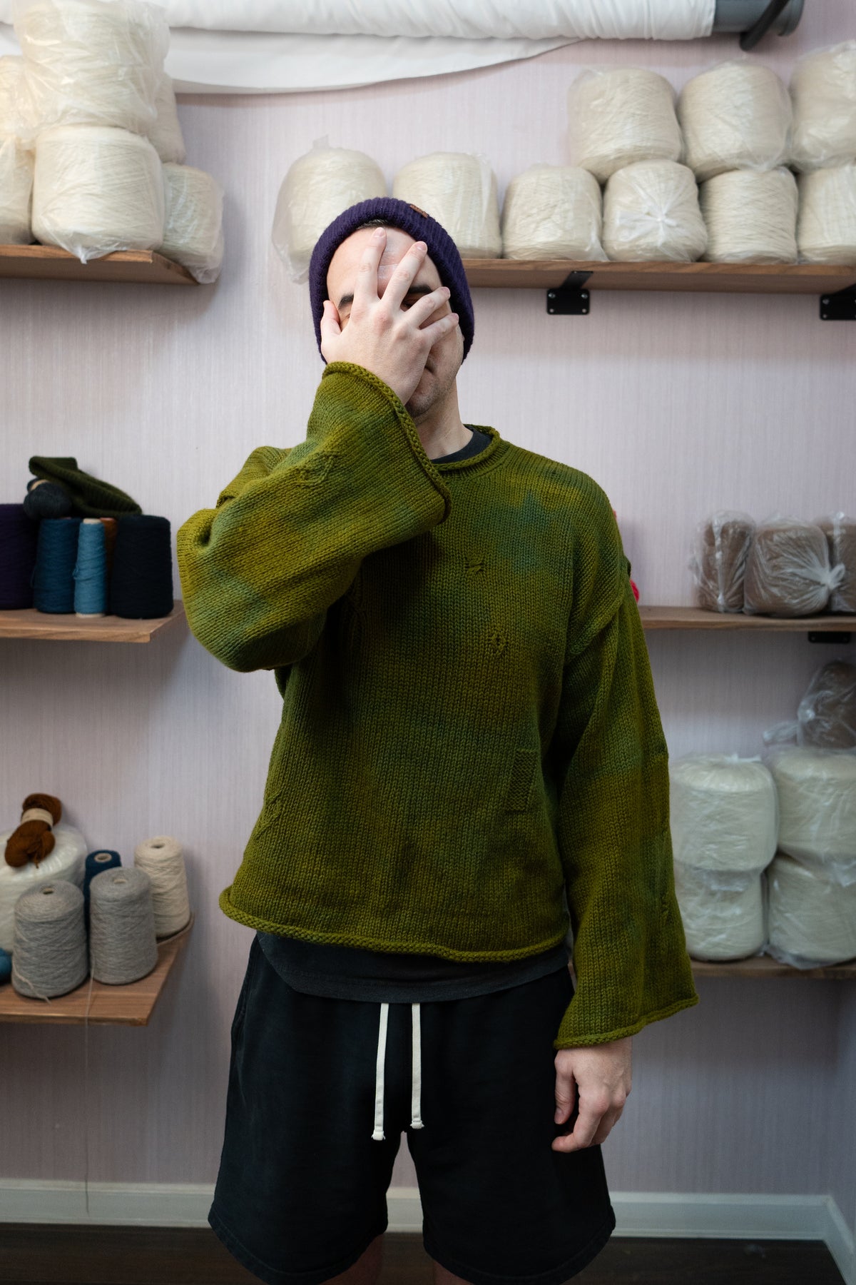 Sheep Wool Warmup Jumper - Green