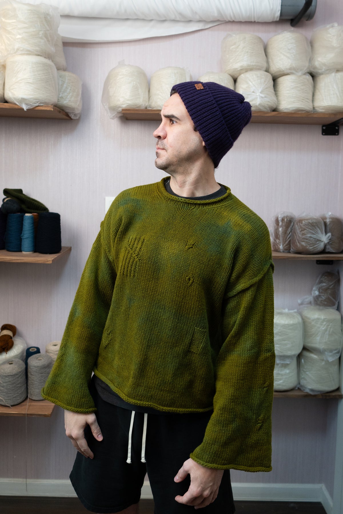 Sheep Wool Warmup Jumper - Green