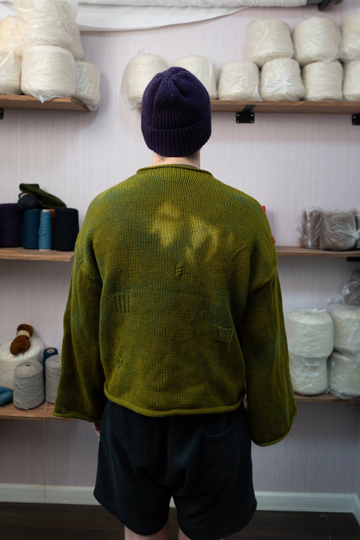 Sheep Wool Warmup Jumper - Green