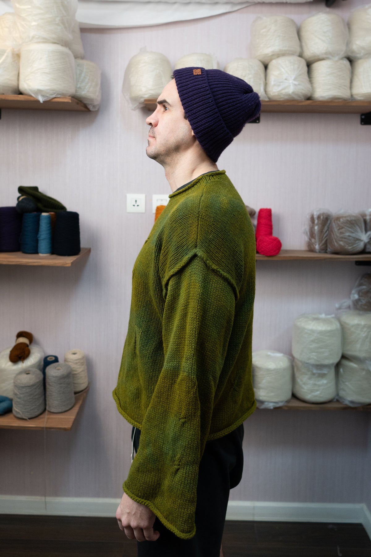 Sheep Wool Warmup Jumper - Green