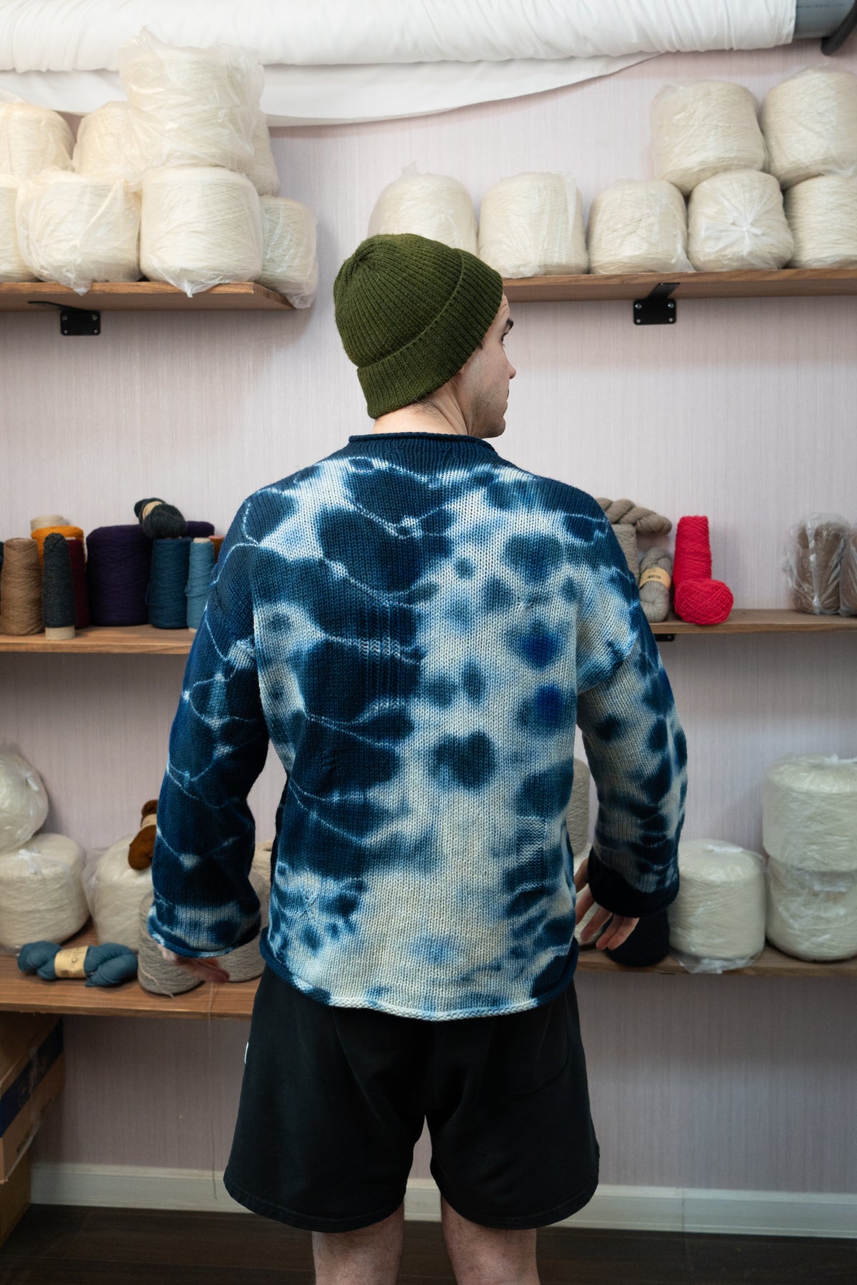 Sheep Wool Warmup Jumper - Dark Blue