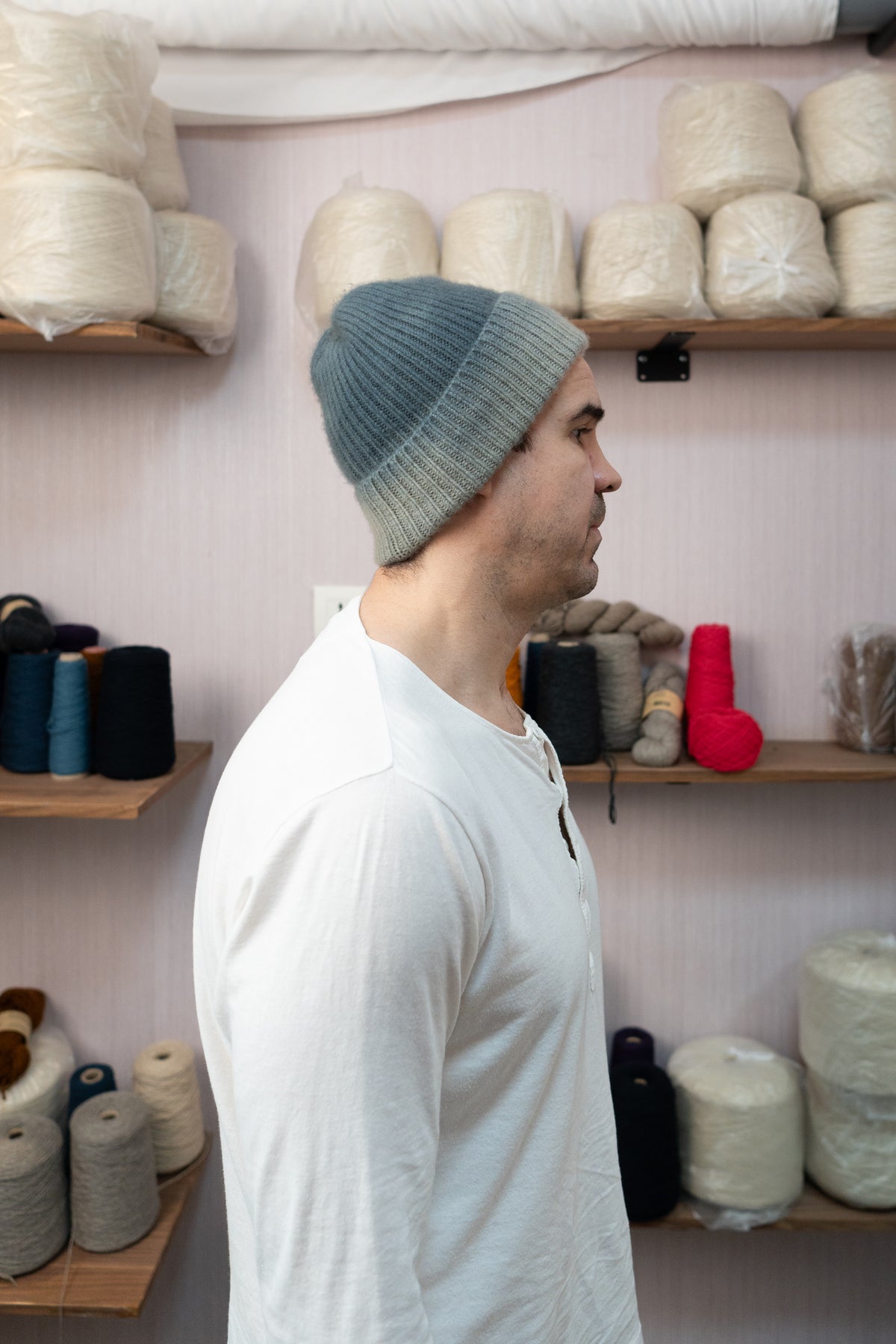 Cashmere Beanie - Gradient Blue