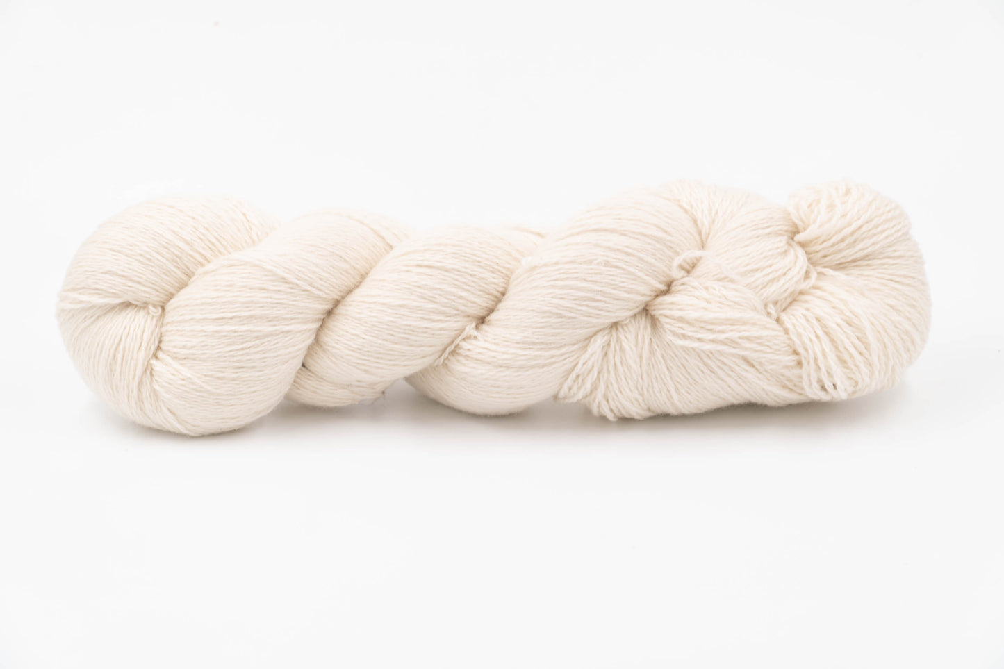 Sheep Wool/Cashmere Blend Yarn - Natural White - Fingering