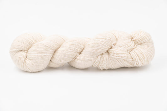 Sheep Wool/Cashmere Blend Yarn - Undyed Natural White - Bulky