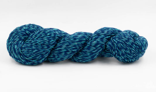 Cashmere Yarn - Marled Aquamarine/Cobalt - Fingering-Yarn Skein-ULA+LIA