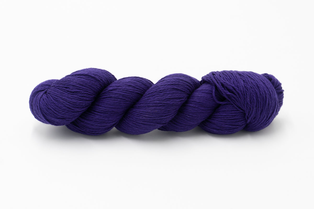 Cashmere Yarn - Marled Cream/Violet - Fingering-Yarn Skein-ULA+LIA