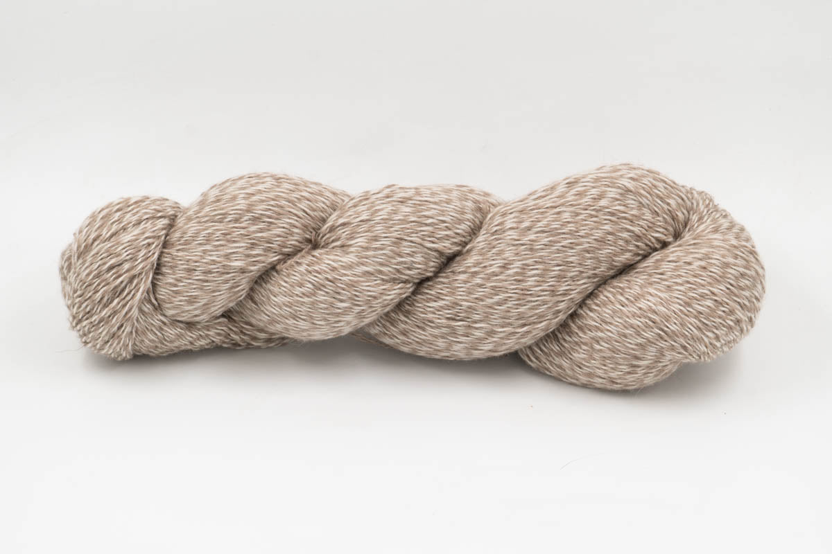 Cashmere Yarn - Undyed Marled Cream/Warm Gray - Lace-Yarn Skein-ULA+LIA