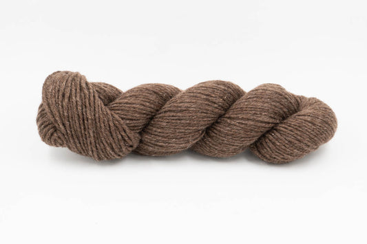 Sheep Wool/Cashmere Blend Yarn - Undyed Roasted Walnut Brown - Bulky
