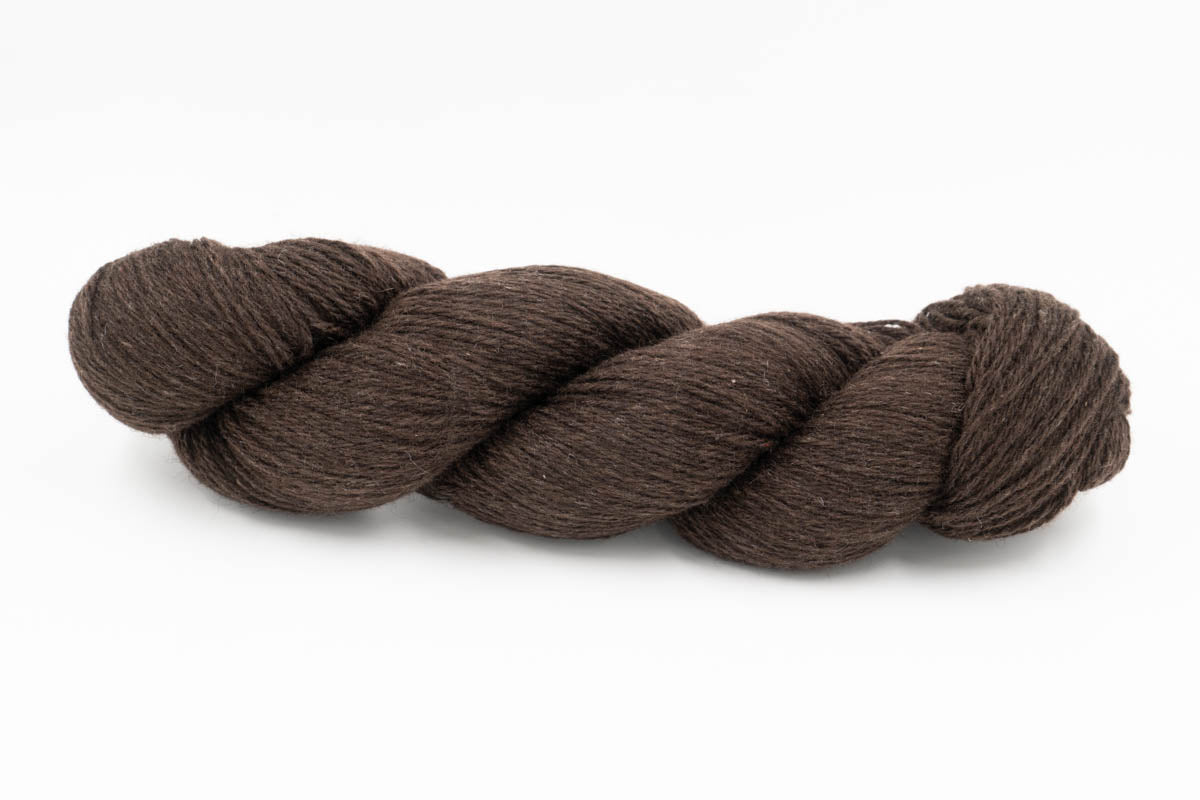 Baby Yak Wool Yarn - Undyed Dark Chocolate Brown - Fingering